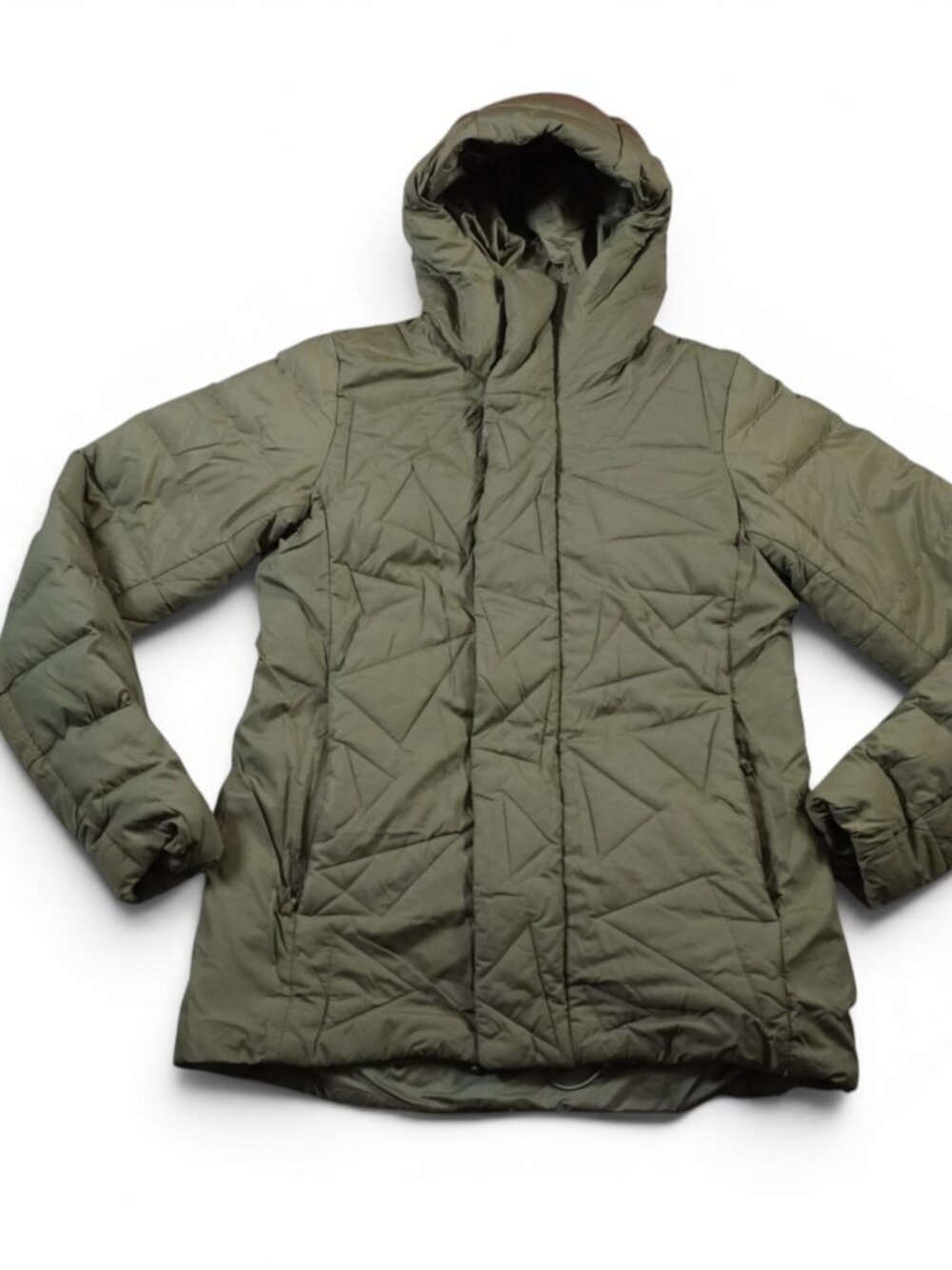 The North Face Heavenly Down Jacket Women Small Green 550 Ski Winter Snow